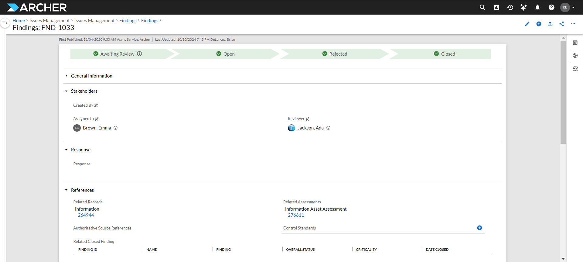 Screenshot of NGX record landing page. 